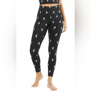 Beyond Yoga Cactus Print High Waist Leggings Small Black 7/8 length athletic